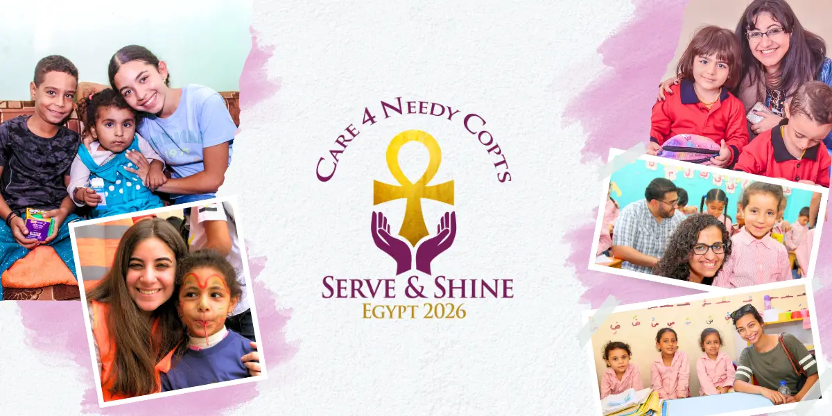 Coptic Youth Mission Trip Egypt 2026 volunteers playing with children