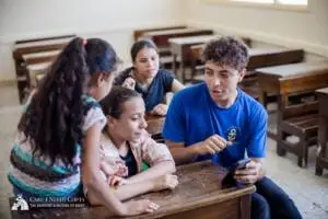 Coptic children learning through story and song in Manfalot