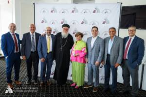 Fr. Moises Bogdady and George Helmy and Steve Messeh with Mrs. Laila Sidhom BOARD MEMBER PRESIDENT at care 4 needy copts new jersey event 2026