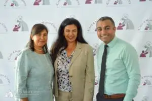 Mr. Youssef Hanna Digital Marketing & Graphic Design Director with Mrs. Phoebe Metri Director of Donor Relations and Nermien Riad Founder and Executive Director of Coptic Orphans at care 4 needy copts new jersey event 2026